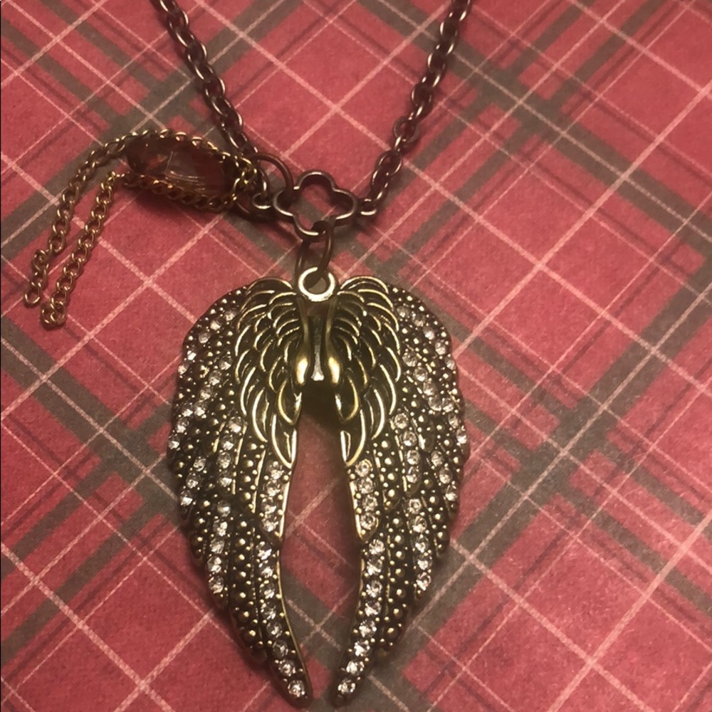 Wings Crystal Rhinestone Necklace